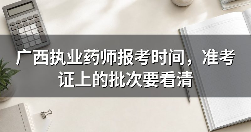 广西执业药师报考时间,准考证上的批次要看清