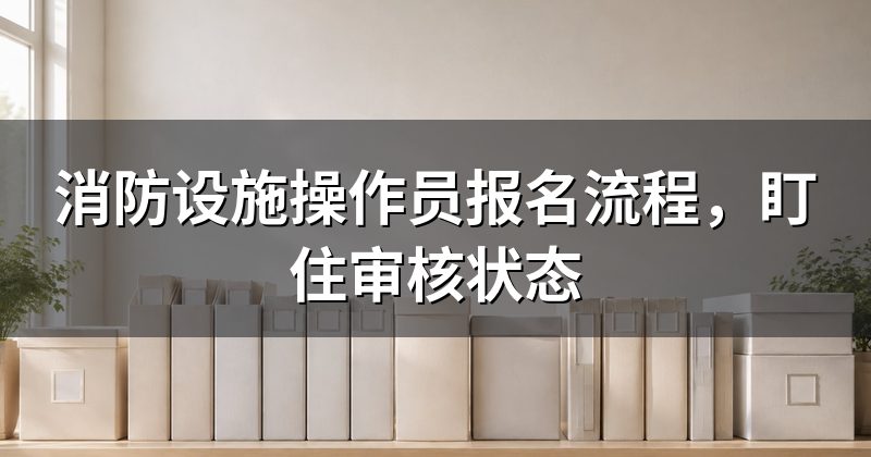 消防设施操作员报名流程,盯住审核状态