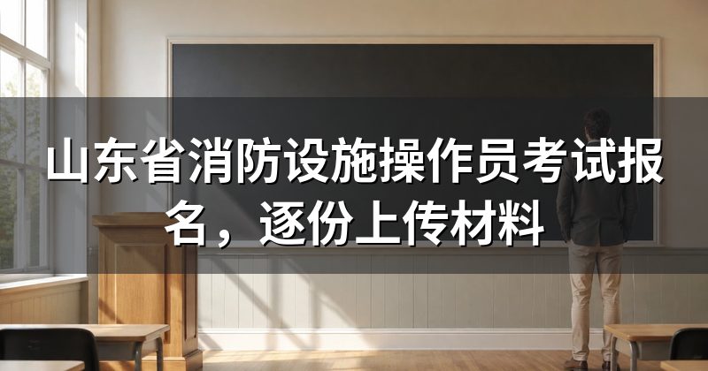 山东省消防设施操作员考试报名，逐份上传材料