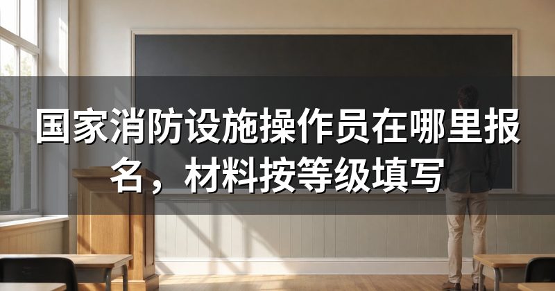国家消防设施操作员在哪里报名，材料按等级填写