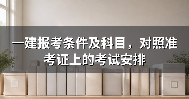 一建报考条件及科目,对照准考证上的考试安排