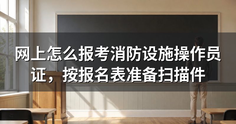 网上怎么报考消防设施操作员证,按报名表准备扫描件