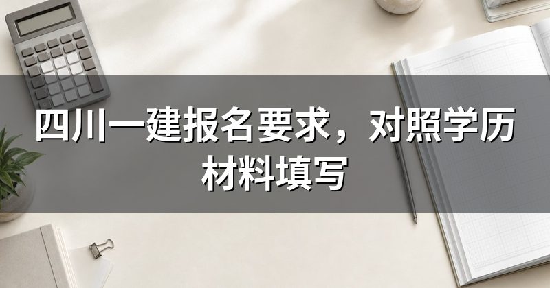 四川一建报名要求，对照学历材料填写