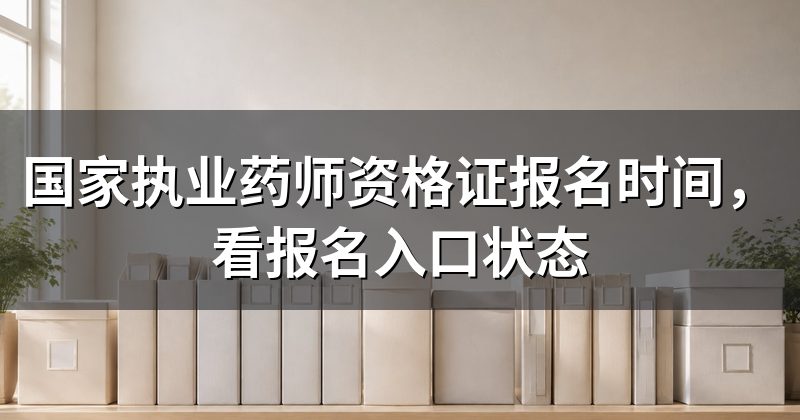 国家执业药师资格证报名时间，看报名入口状态