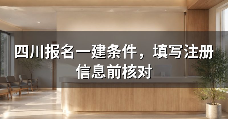 四川报名一建条件,填写注册信息前核对