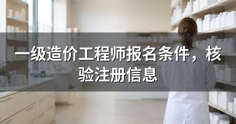 一级造价工程师报名条件,核验注册信息
