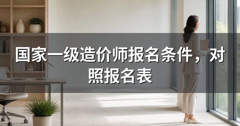 国家一级造价师报名条件,对照报名表