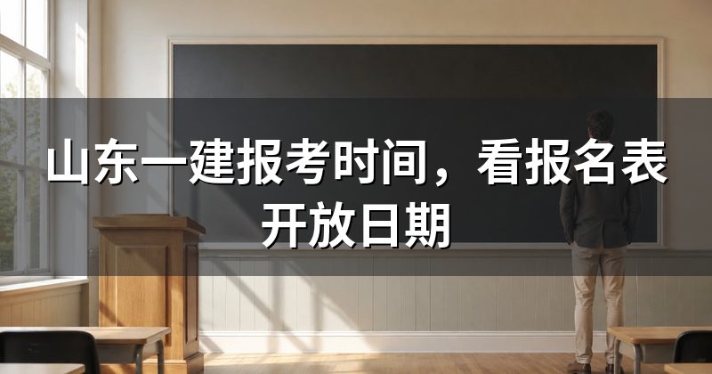 山东一建报考时间,看报名表开放日期