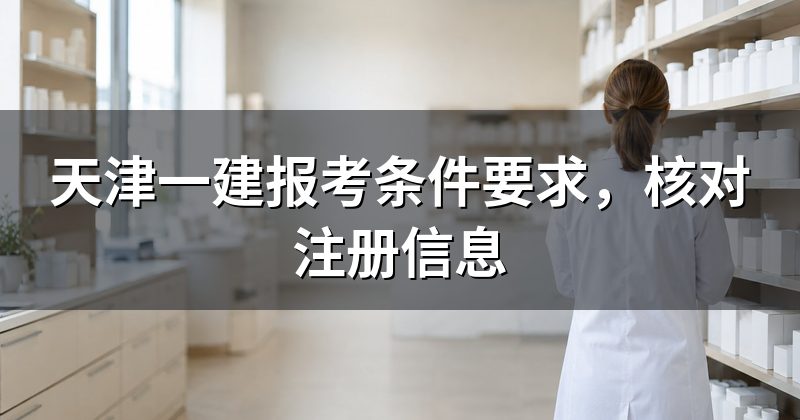 天津一建报考条件要求，核对注册信息