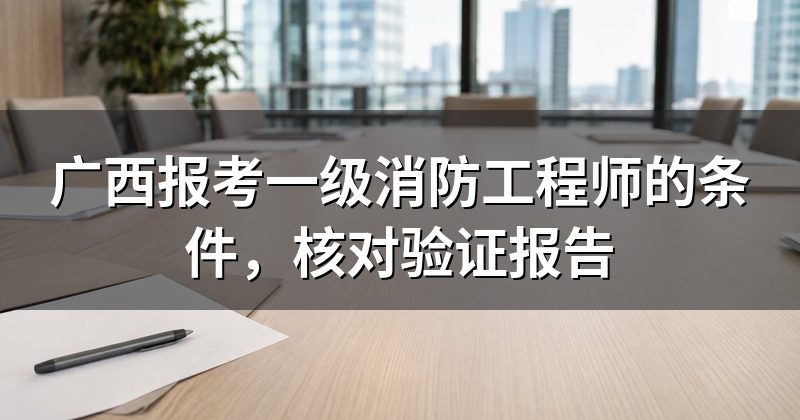 广西报考一级消防工程师的条件，核对验证报告
