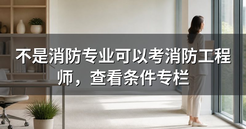 不是消防专业可以考消防工程师，查看条件专栏
