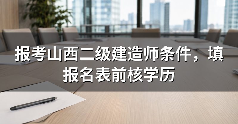 报考山西二级建造师条件,填报名表前核学历
