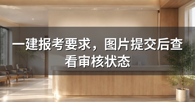 一建报考要求,图片提交后查看审核状态