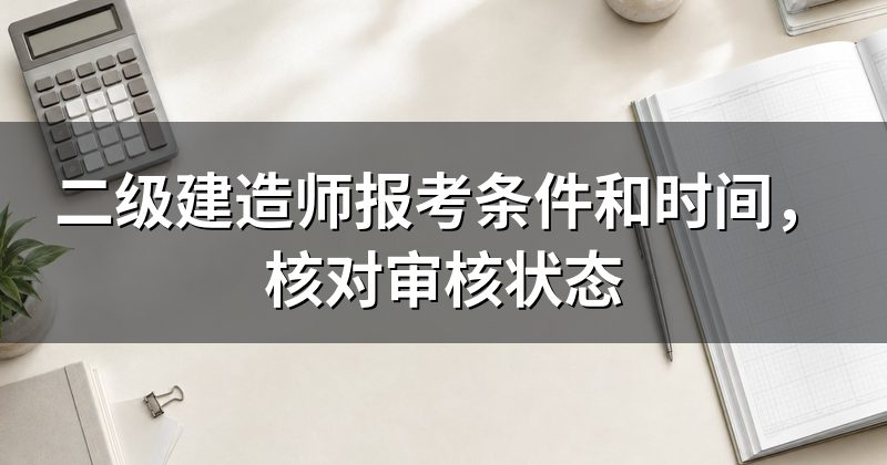 二级建造师报考条件和时间,核对审核状态