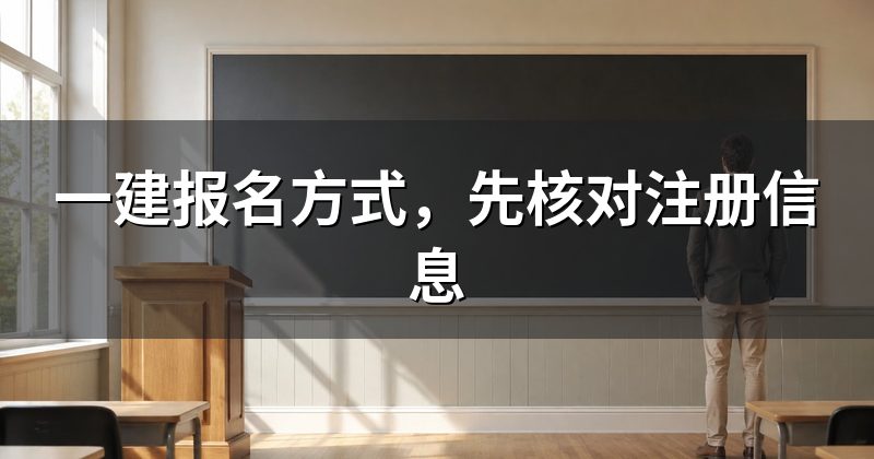 一建报名方式,先核对注册信息