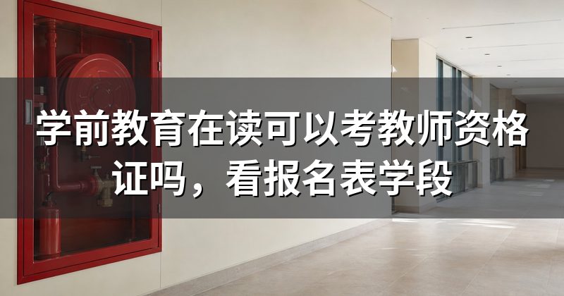 学前教育在读可以考教师资格证吗,看报名表学段
