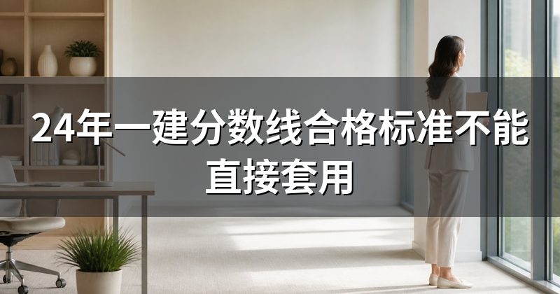 24年一建分数线合格标准不能直接套用