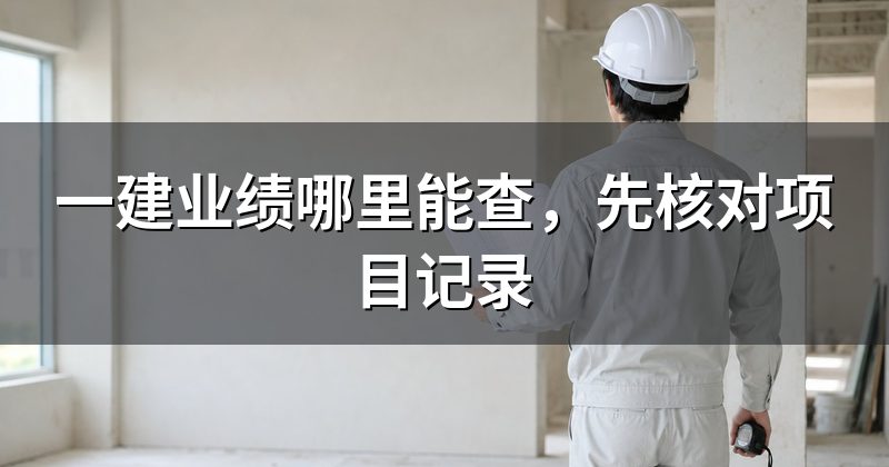 一建业绩哪里能查,先核对项目记录