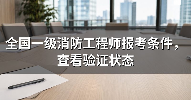 全国一级消防工程师报考条件，查看验证状态