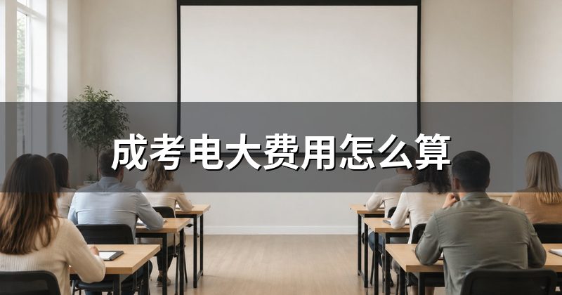 成考电大费用怎么算