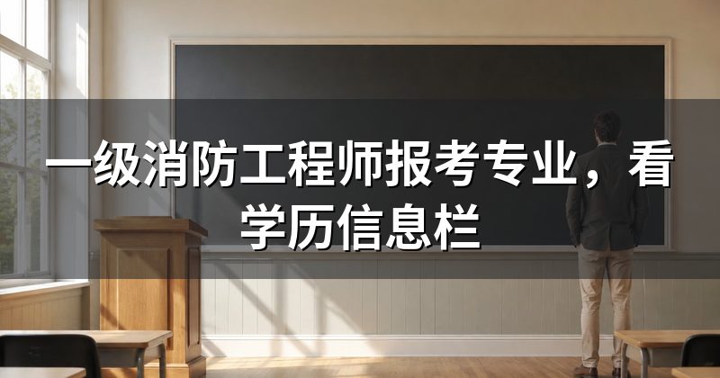 一级消防工程师报考专业,看学历信息栏