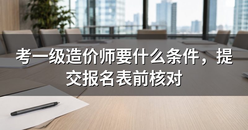 考一级造价师要什么条件,提交报名表前核对