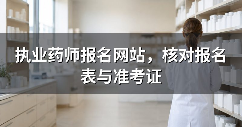 执业药师报名网站,核对报名表与准考证