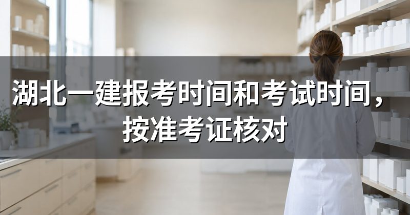 湖北一建报考时间和考试时间,按准考证核对
