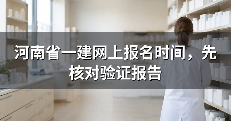 河南省一建网上报名时间,先核对验证报告