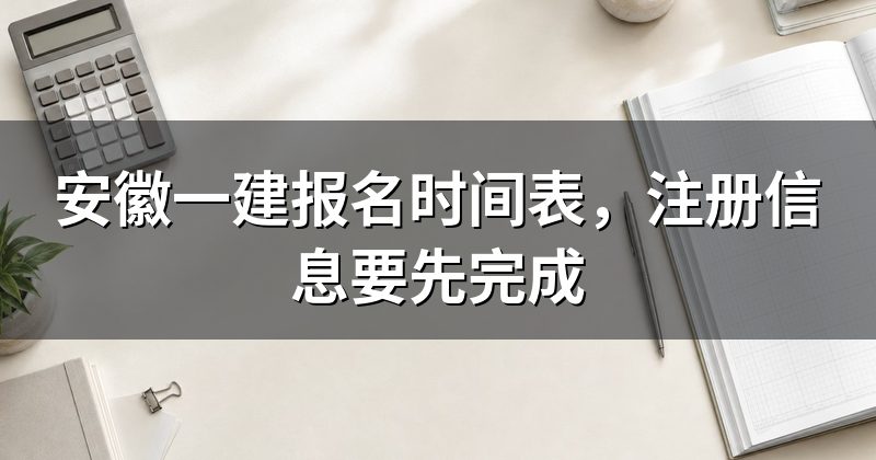 安徽一建报名时间表,注册信息要先完成