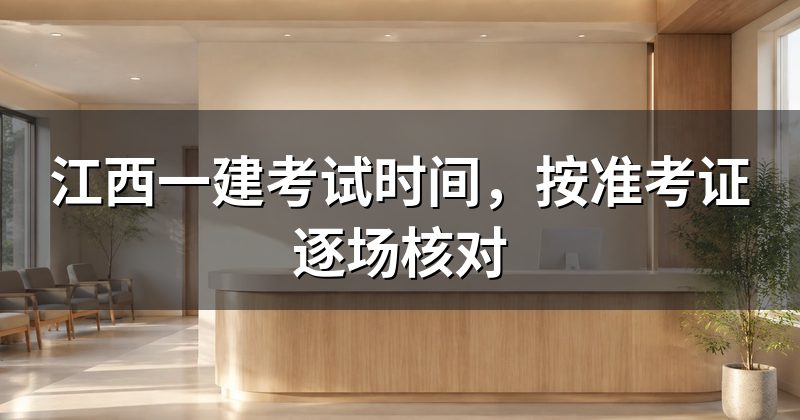 江西一建考试时间,按准考证逐场核对