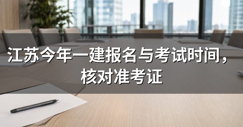 江苏今年一建报名与考试时间,核对准考证