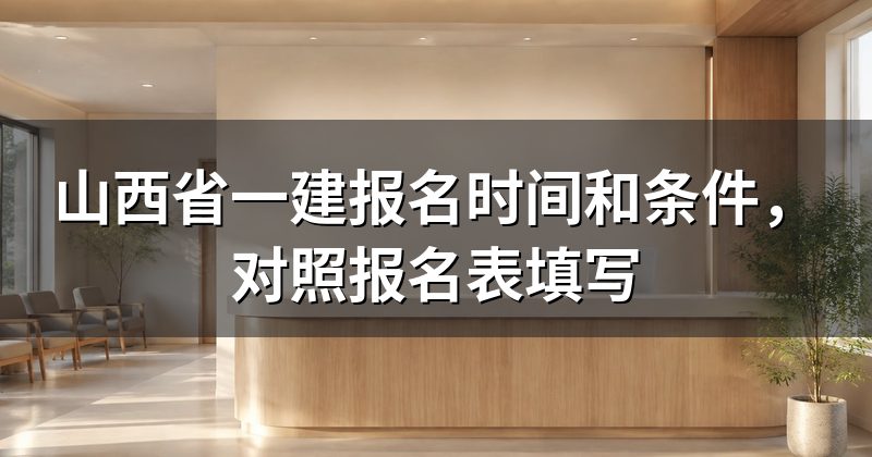 山西省一建报名时间和条件,对照报名表填写