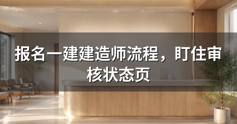 报名一建建造师流程,盯住审核状态页