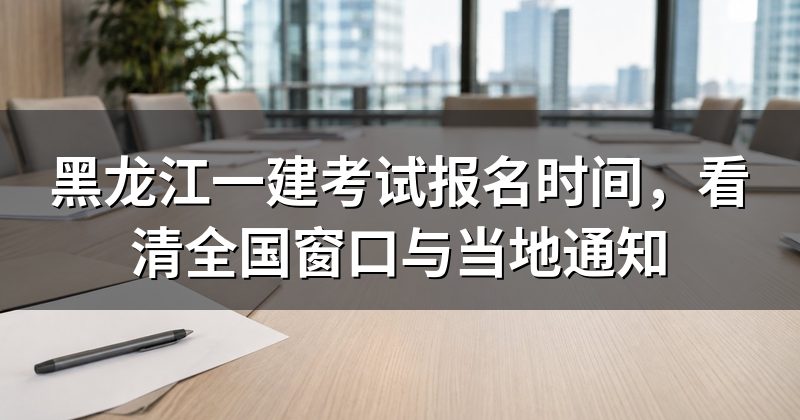 黑龙江一建考试报名时间,看清全国窗口与当地通知