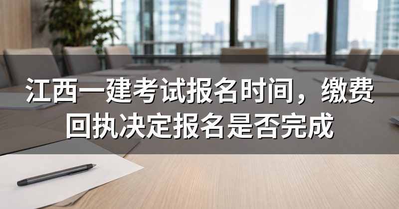 江西一建考试报名时间,缴费回执决定报名是否完成