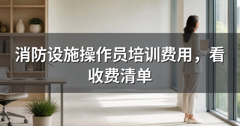 消防设施操作员培训费用,看收费清单