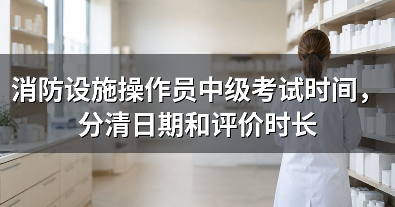 消防设施操作员中级考试时间，分清日期和评价时长