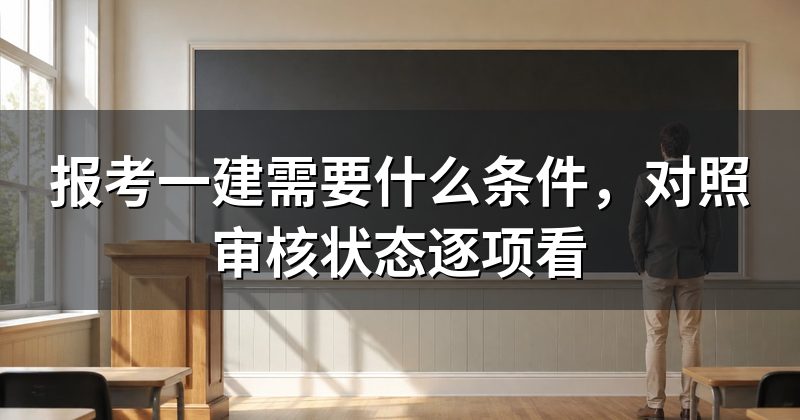 报考一建需要什么条件，对照审核状态逐项看