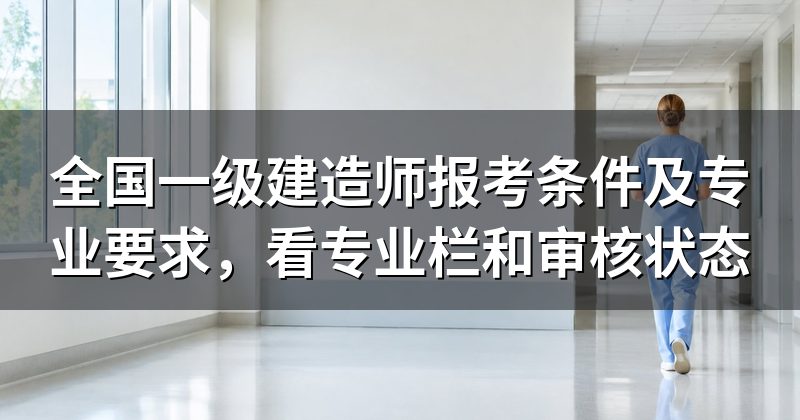 全国一级建造师报考条件及专业要求,看专业栏和审核状态