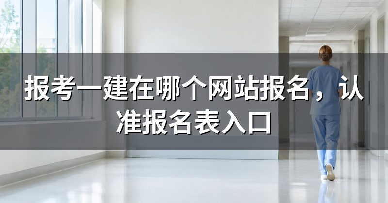 报考一建在哪个网站报名,认准报名表入口