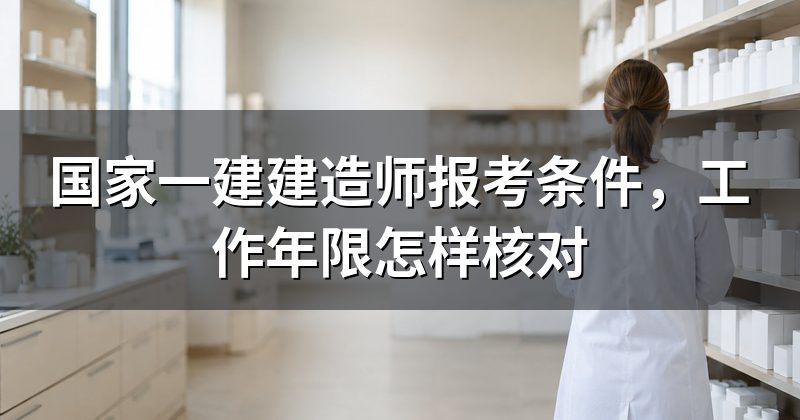 国家一建建造师报考条件,工作年限怎样核对
