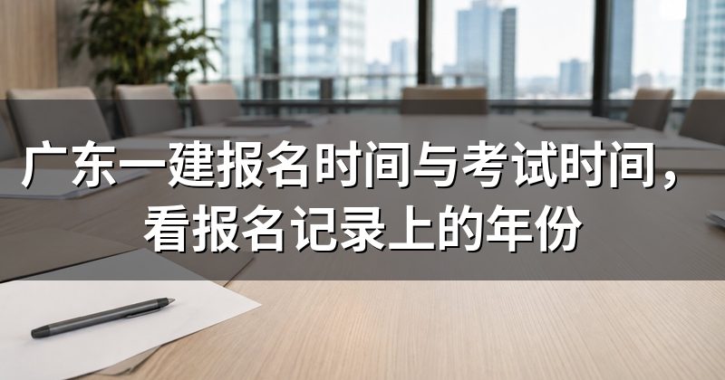广东一建报名时间与考试时间,看报名记录上的年份