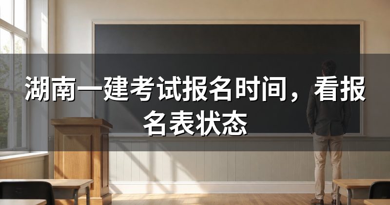 湖南一建考试报名时间,看报名表状态