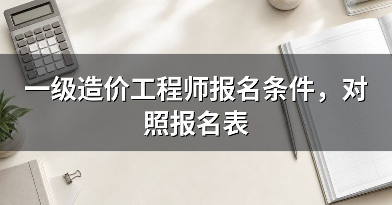 一级造价工程师报名条件,对照报名表