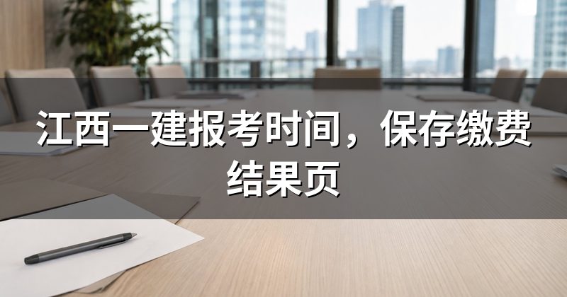 江西一建报考时间,保存缴费结果页