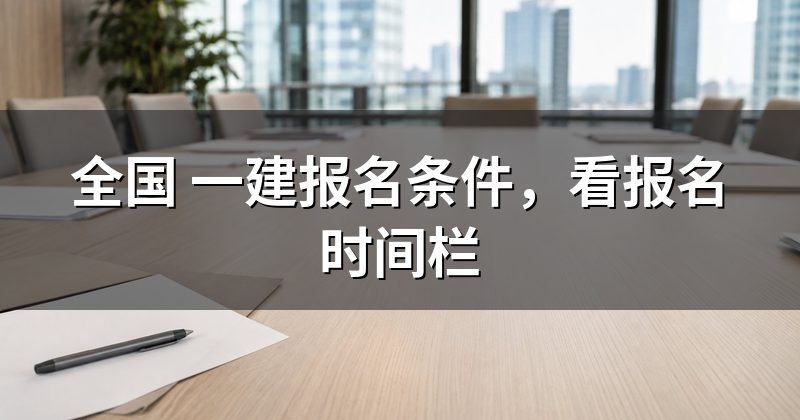 全国 一建报名条件,看报名时间栏
