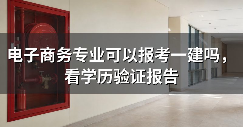 电子商务专业可以报考一建吗,看学历验证报告