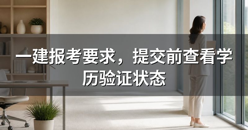 一建报考要求,提交前查看学历验证状态