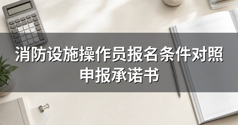 消防设施操作员报名条件对照申报承诺书